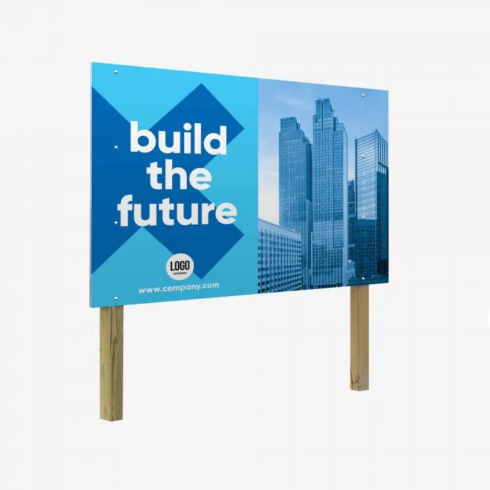 Reclamebord met full colour bedrukking voor buiten